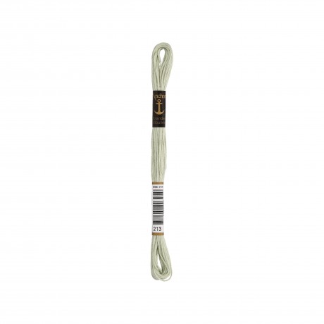 Meada de linha de bordar Anchor Stranded Cotton, filosele cor 213 verde Meada de linha de bordar Anchor Stranded Cotton, filosele cor 213 verde